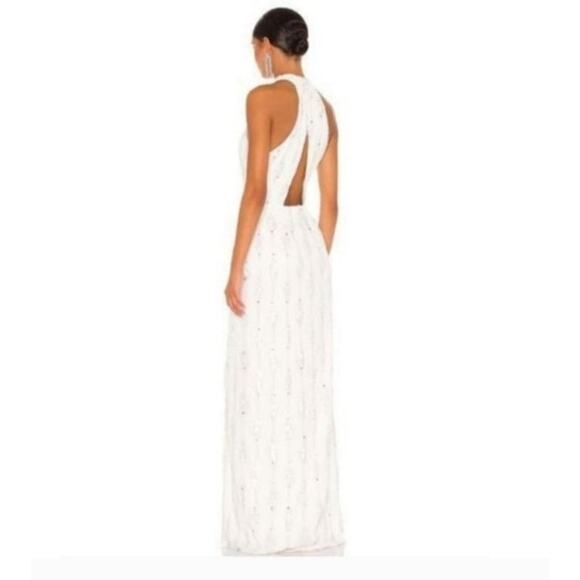 Retrofete Prima Dress in White Sequins Beaded Small NWT Sleeveless Maxi - Picture 2 of 13